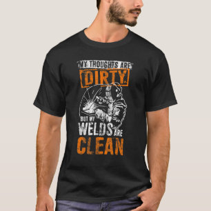 Långärmad för rena svetsningar med smutsigt ljus t shirt