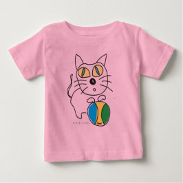 Långärmad för spädbarn för kattungestrandboll t shirt
