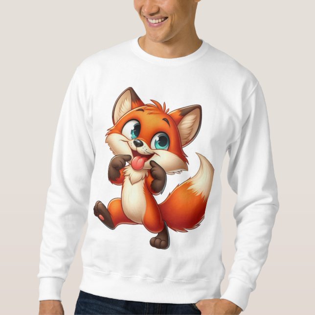 Långärmad Fox Columbus Day Shirt Lång Ärmad Tröja (Framsida)