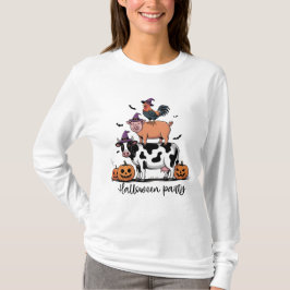 Långärmad Halloween T-shirt för lantbruksdjur