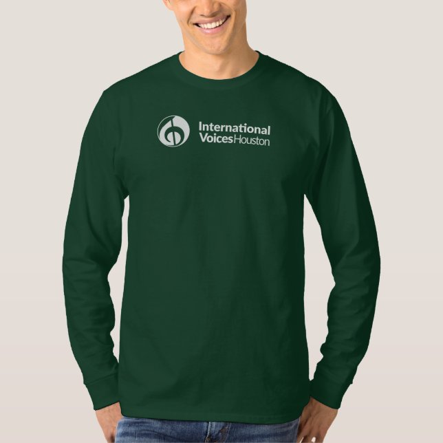 Långärmad IVH T-Shirt (Vit Logotyp - Djupskog) (Framsida)