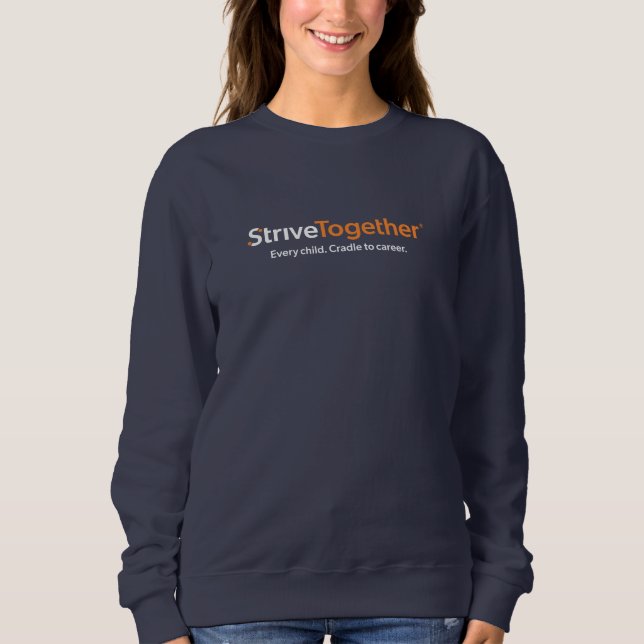 Långärmad marinblå t-shirt (Framsida)
