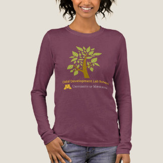 Långärmad Maroon CDLS logotyp T-shirt