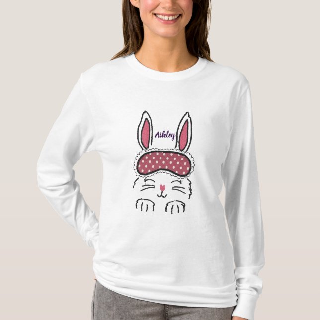 Långärmad pyjamas-shirt Sweet Dreams Bunny T Shirt (Framsida)