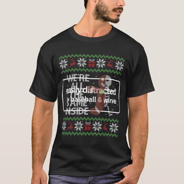 Långärmad Shirt Gingerbröd Skull Ugly Sweater C T (Framsida)