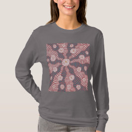 Långärmad skjorta. Design "Rose Gold Borealis" T Shirt