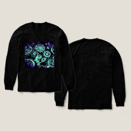 Långärmad skjorta med gradient i sjöskum och lila t shirt