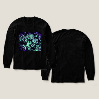 Långärmad skjorta med gradient i sjöskum och lila t shirt