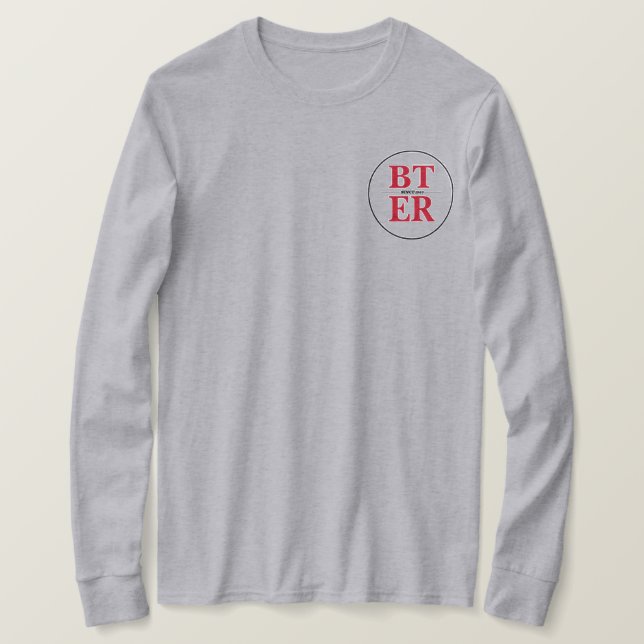 Långärmad - svart utskrift t shirt (Design framsida)