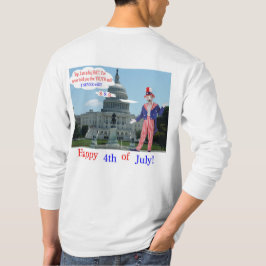 långärmad T. Lycklig 4:e råtta/farbror sam T Shirt