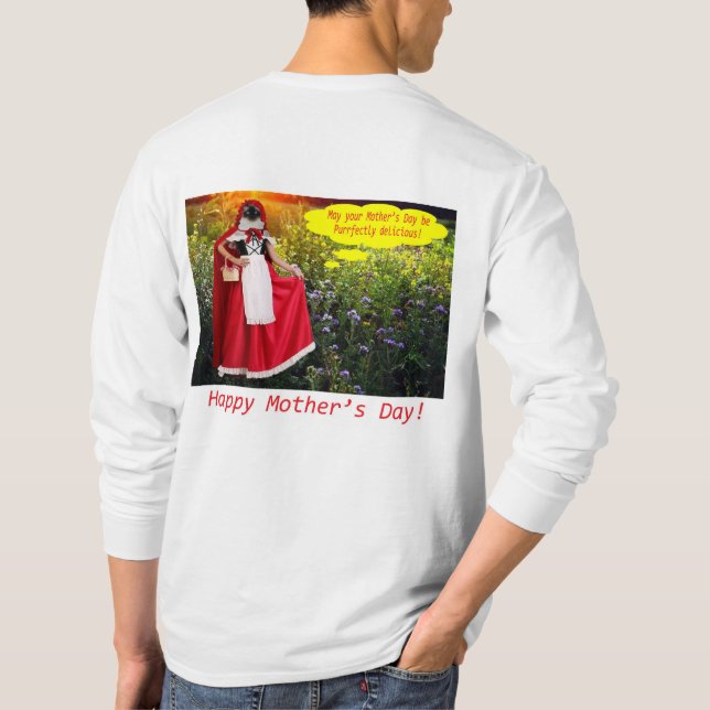 långärmad T. Lycklig Mors dag. ragdol T Shirt (Baksida)