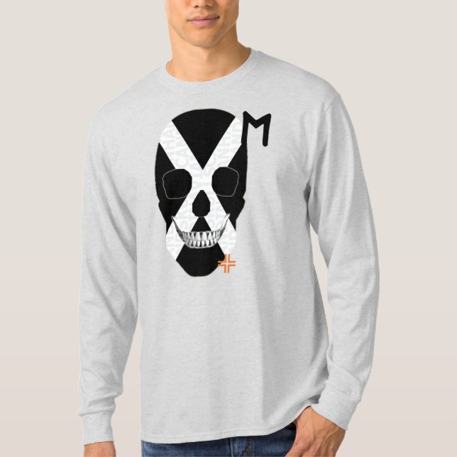 Långärmad T-Shirt B2 i HANDSKULL-test (Framsida)