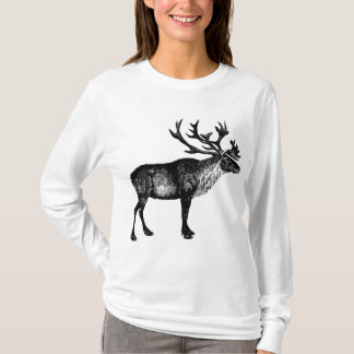 Långärmad T-Shirt, Elk, djurdesign T Shirt