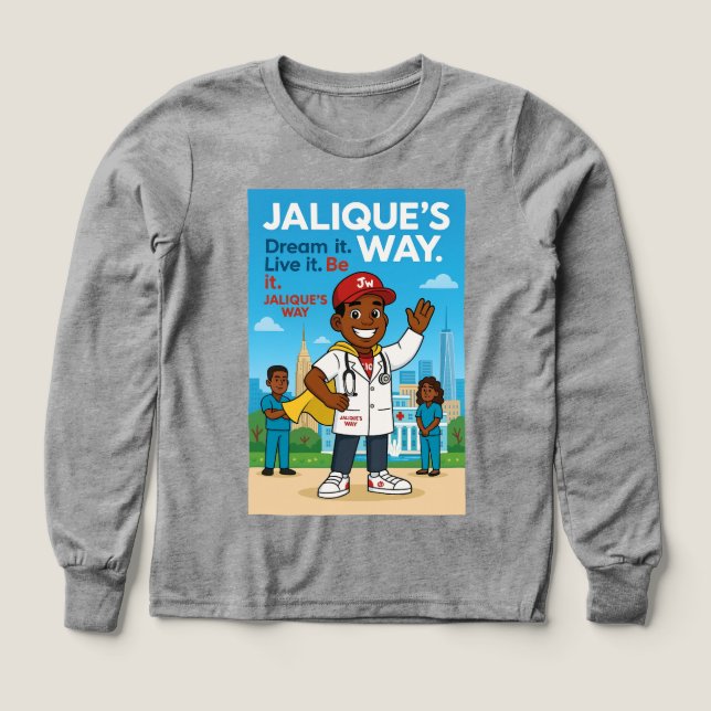 Långärmad T-shirt för framtida doktorn (Design framsida)