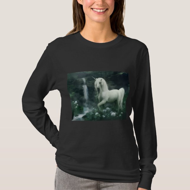 långärmad t-shirt för kvinnor (Framsida)