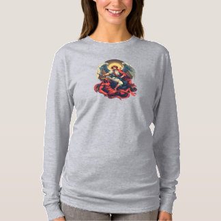 Långärmad t-shirt för kvinnor med motivet Sankta M
