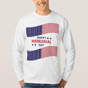 Långärmad T-Shirt för minnesdagen lycklig