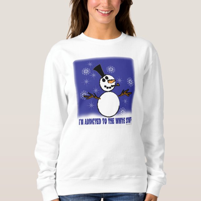 Långärmad T-Shirt (Funny Snögubbe Addence ) (Framsida)
