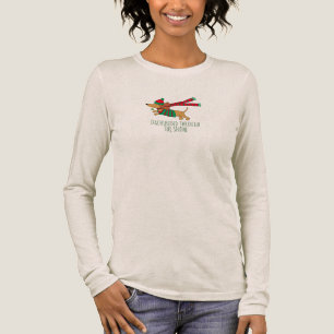 Långärmad T-Shirt med Dachshund i Snö