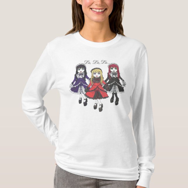 Långärmad T-shirt med de tre systrarna (Framsida)