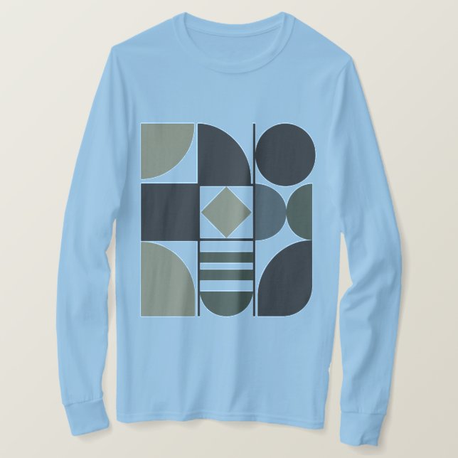 Långärmad T-Shirt med Diverse Former (Design framsida)