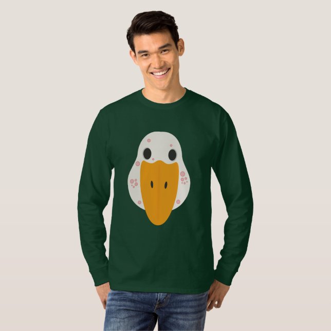 Långärmad T-Shirt Med Gås Med Fimpar (Hel framsida)