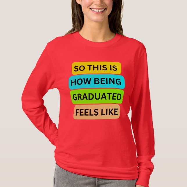 Långärmad T-Shirt red SO_DENNA_IS_HOW_BEING_GRAD (Framsida)
