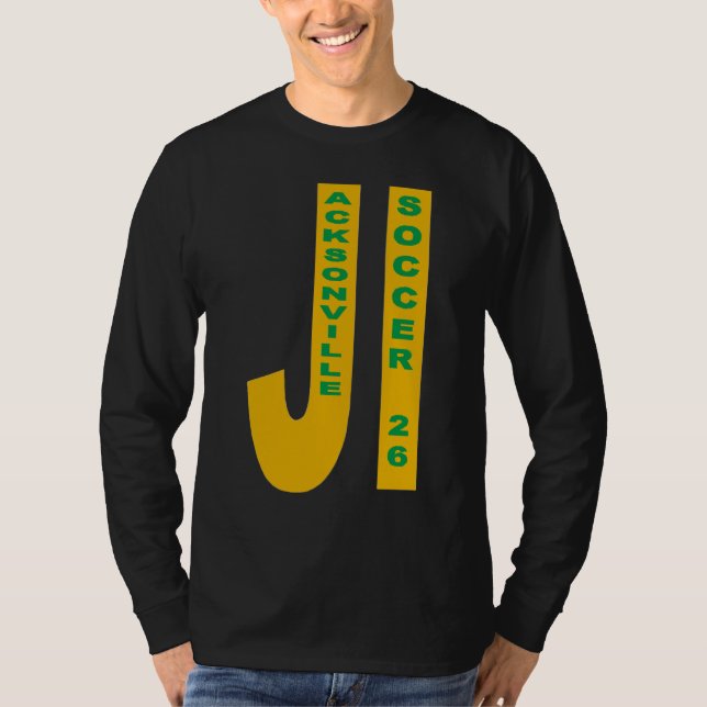 Långärmad T-shirt svart JACKSONVILLE  SOCCER 26 (Framsida)