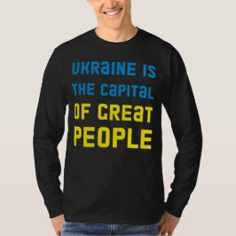 Långärmad T-Shirt Ukraina är huvudstad