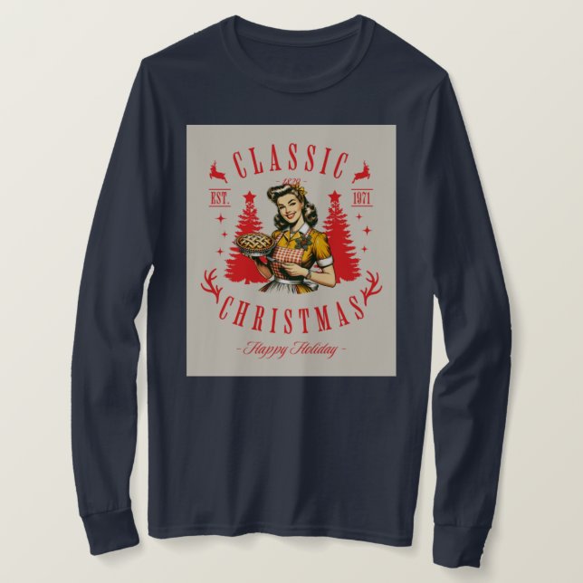 Långärmad T Shirts for Women Cute Graphic Tee (Design framsida)
