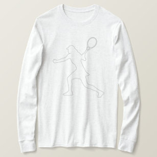 Långärmad tennis silhouette-skjorta för kvinnor t shirt