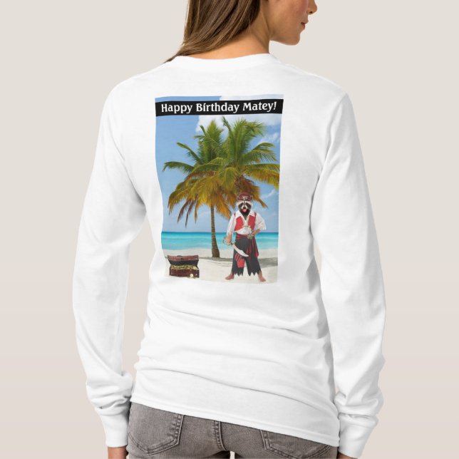 långärmad till kvinnor. Grattis på födelsedagen Ma T Shirt (Baksida)