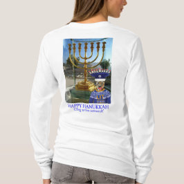 långärmad till kvinnor. Lycklig Hanukkah. lejon T Shirt