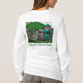 långärmad till kvinnor. Lycklig St. Patrick's Day. T Shirt