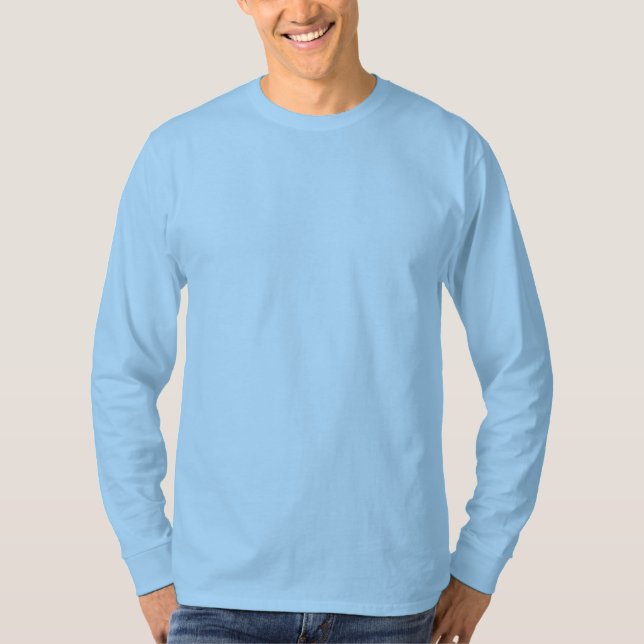 Långärmad Tshirt DIY-mall Lägg till textbild T-shirt (Framsida)