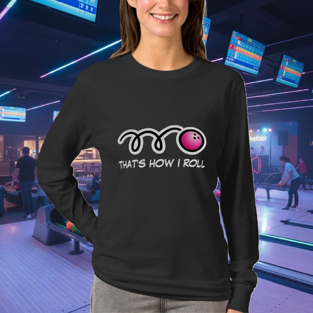 Långärmadbowlingskjorta för kvinnor tee (bowling shirt)