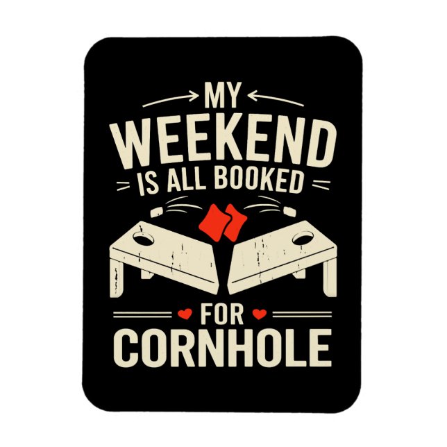 Långärmaden Bean Bag Toss Game Player Magnet (Vertikal)