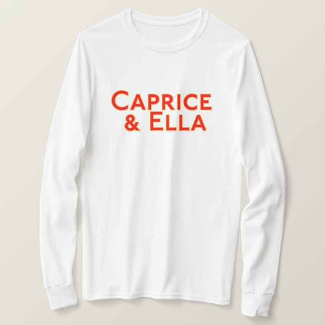 Långärmaden Caprice & Ella för kvinnor T Shirt (Design framsida)