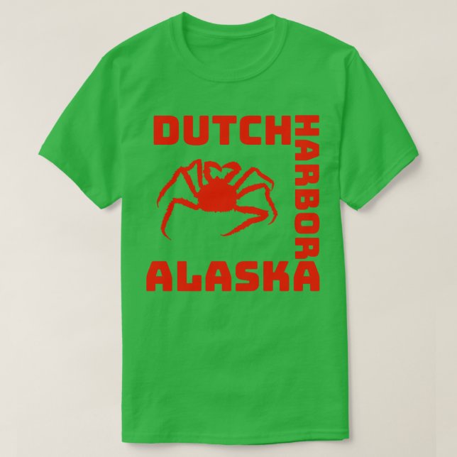 Långärmaden Dutch Harbor Alaska Crab T Shirt (Design framsida)