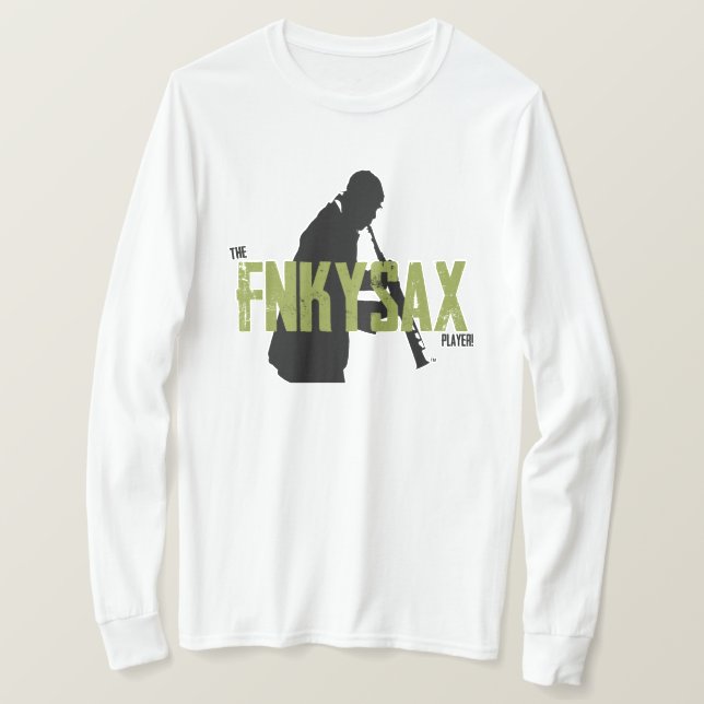 Långärmaden FnkySax Player T-Shirt (Design framsida)