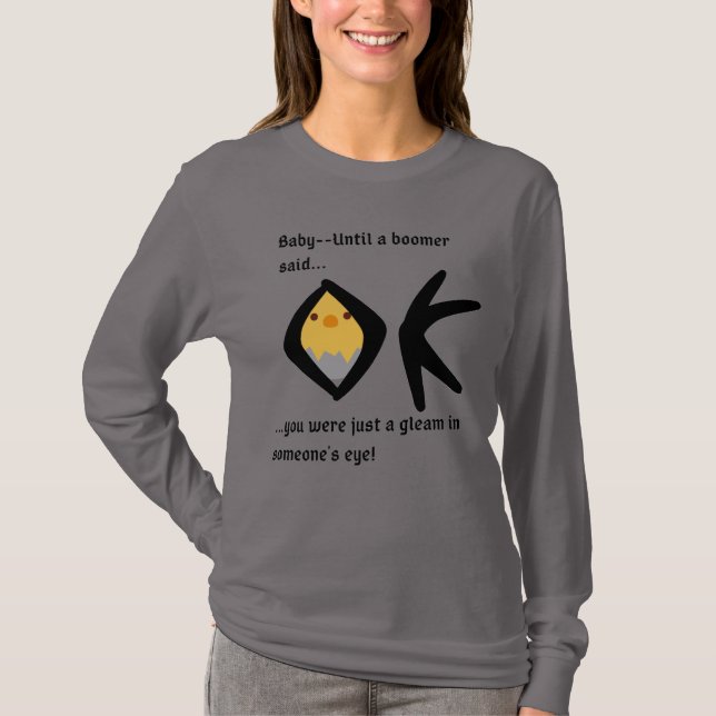 långärmaden "Gleam i Öga" Boomeranged T Shirt (Framsida)