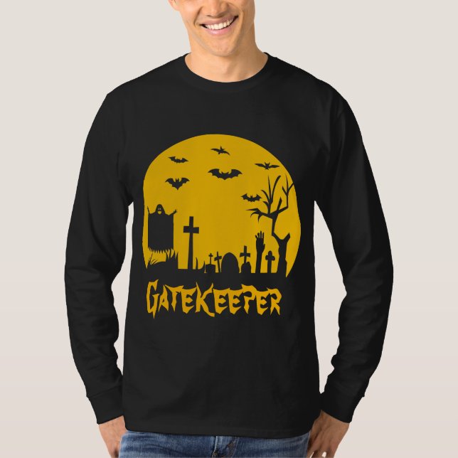 Långärmaden Halloween Gatvakt Manar T Shirt (Framsida)