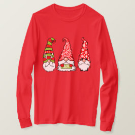 Långärmaden Jul Gnomes T Shirt
