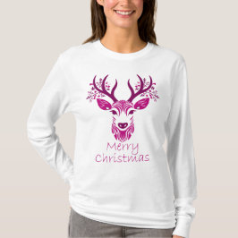 Långärmaden KVINNOR Juldag Hjort T Shirt