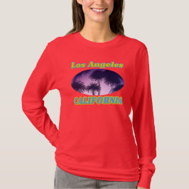 långärmaden "Los Angeles California Handflatan Trä T-shirt