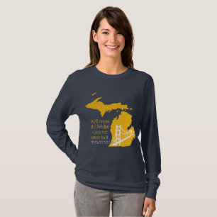 Långärmaden Mackinac bridge t-shir T Shirt