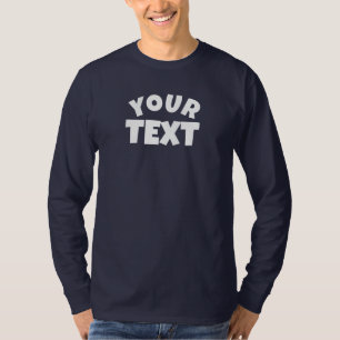 Långärmaden Manar Navy Namn T Shirt