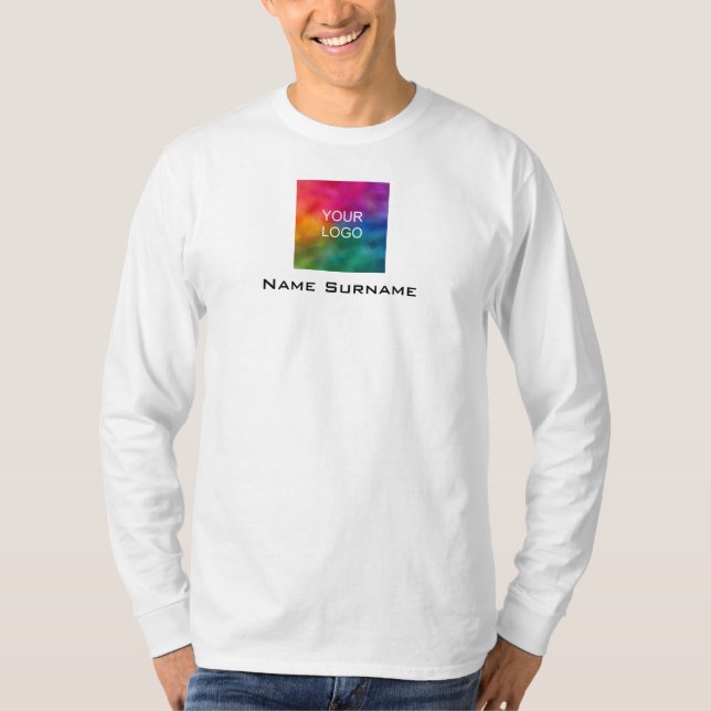 Långärmaden Manar Sided Logotyp Dubbla  Sided  T Shirt (Framsida)
