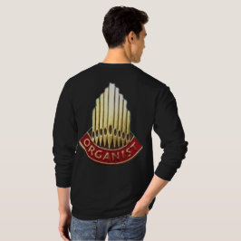 Långärmaden Pipe Organist Front and Rear Logotyp  T Shirt