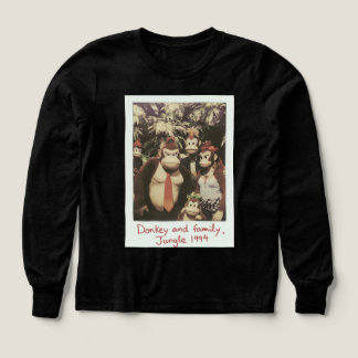 Långärmaden Retro Jungle Family Donkey Crew T Shirt